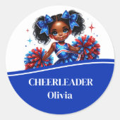Cheerleader Ronde Sticker (Voorkant)