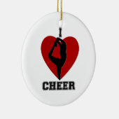 Cheerleader-ronde-versiering Keramisch Ornament (Rechts)