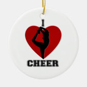 Cheerleader-ronde-versiering Keramisch Ornament (Voorkant)