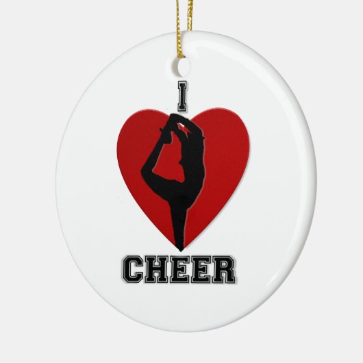 Cheerleader-ronde-versiering Keramisch Ornament (Links)