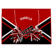 Cheerleader 📣 - Rood, Wit en Zwart - Groot Cadeauzakje (Voorkant)