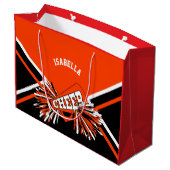 Cheerleader 📣 - rood, wit en zwart - groot cadeauzakje (Achterkant Gekanteld)