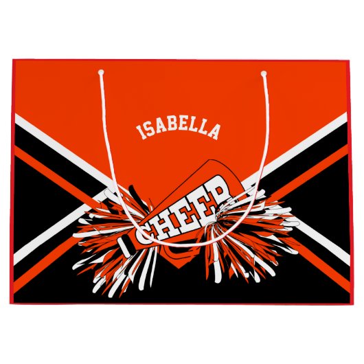 Cheerleader 📣 - rood, wit en zwart - groot groot cadeauzakje (Voorkant)