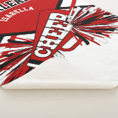 Cheerleader 📣 - rood, wit en zwart sherpa deken (3/4)