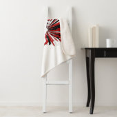 Cheerleader 📣 - rood, wit en zwart sherpa deken (In situ)