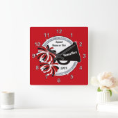 Cheerleader Room Decorating Ideeën, Cheer Clock Vierkante Klok (Huis)