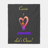 Cheerleader Roze, geel, zwarte bladluis Fleece Deken (Voorkant)