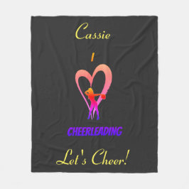 Cheerleader Roze, geel, zwarte bladluis Fleece Deken