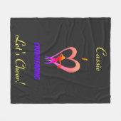 Cheerleader Roze, geel, zwarte bladluis Fleece Deken (Voorkant (Horizontaal))