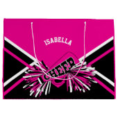 Cheerleader 📣 - Roze, Wit en Zwart - Groot Cadeauzakje (Achterkant)