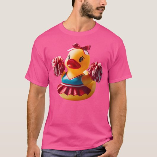 Cheerleader Rubber Eend Cheerleading Cheer Eendje T-shirt (Voorkant)