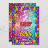 Cheerleader Schattige Bunny Pompom Leuke verjaarda Kaart (Voorkant / Achterkant)