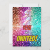 Cheerleader Schattige Bunny Pompom Leuke verjaarda Kaart (Achterkant)