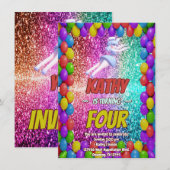 Cheerleader Schattige Bunny Pompom Leuke verjaarda Kaart (Voorkant / Achterkant)