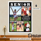 Cheerleader Senior Afstuderen 5 Fotocollage Poster
