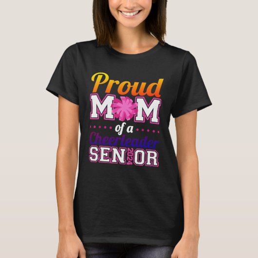 Cheerleader Senior Cheer Mom 2024 Class of 2024 T-shirt (Voorkant)
