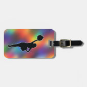 Cheerleader -- Silhouet afbeelding - Personaliseer Bagagelabel (Voorkant horizontaal)
