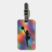 Cheerleader -- Silhouet afbeelding - Personaliseer Bagagelabel (Voorkant verticaal)