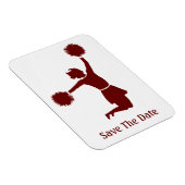 Cheerleader Silhouet Save The Date Magnet Magneet (Rechterzijde)