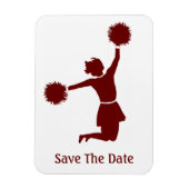 Cheerleader Silhouet Save The Date Magnet Magneet (Verticaal)