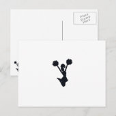 Cheerleader silhouette briefkaart (Voorkant / Achterkant)
