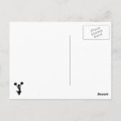 Cheerleader silhouette briefkaart (Achterkant)