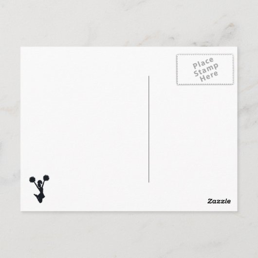 Cheerleader silhouette briefkaart (Achterkant)
