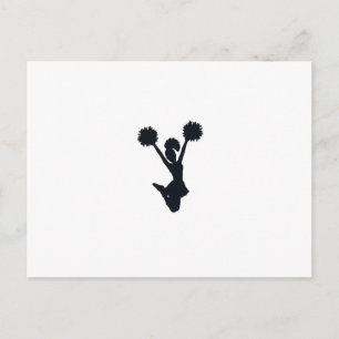 Cheerleader silhouette briefkaart