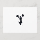 Cheerleader silhouette briefkaart (Voorkant)