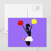 Cheerleader Silhouette Briefkaart (Voorkant / Achterkant)