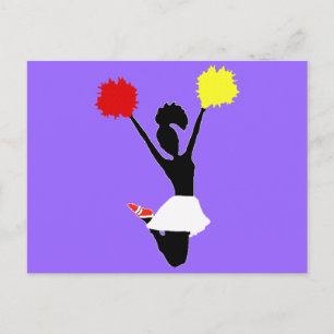 Cheerleader Silhouette Briefkaart