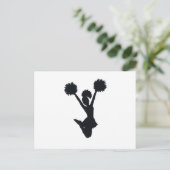 Cheerleader Silhouette Briefkaart (Staand voorkant)