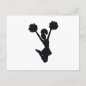 Cheerleader Silhouette Briefkaart (Voorkant)