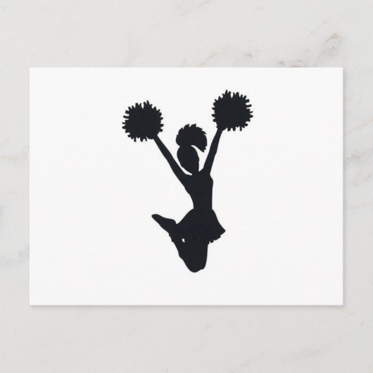 Cheerleader Silhouette Briefkaart (Voorkant)