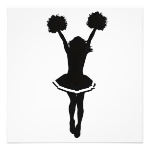Cheerleader Silhouette Foto Afdruk