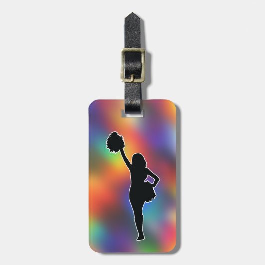 Cheerleader -- Silhouette image - Personalize Bagagelabel (Voorkant verticaal)