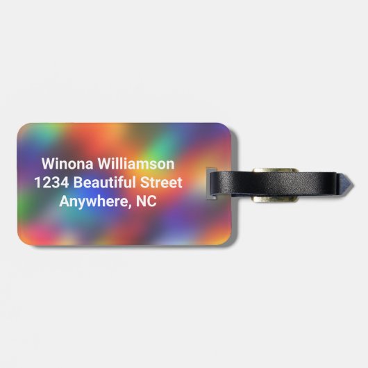 Cheerleader -- Silhouette image - Personalize Bagagelabel (Achterkant horizontaal)