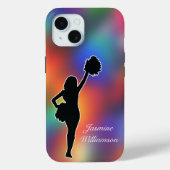 Cheerleader Silhouette Kleurrijk personaliseren Case-Mate iPhone Case (Achterkant)