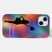 Cheerleader Silhouette Kleurrijk personaliseren Case-Mate iPhone Case (Achterkant (horizontaal))