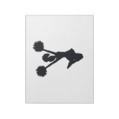 Cheerleader Silhouette Notitieblok (Linkerzijde)