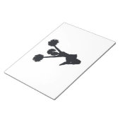 Cheerleader Silhouette Notitieblok (Schuin)