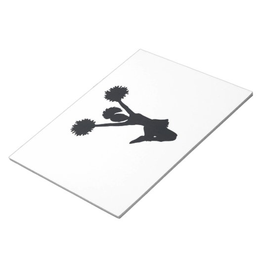 Cheerleader Silhouette Notitieblok (Schuin)
