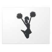 Cheerleader Silhouette Notitieblok (Voorkant)