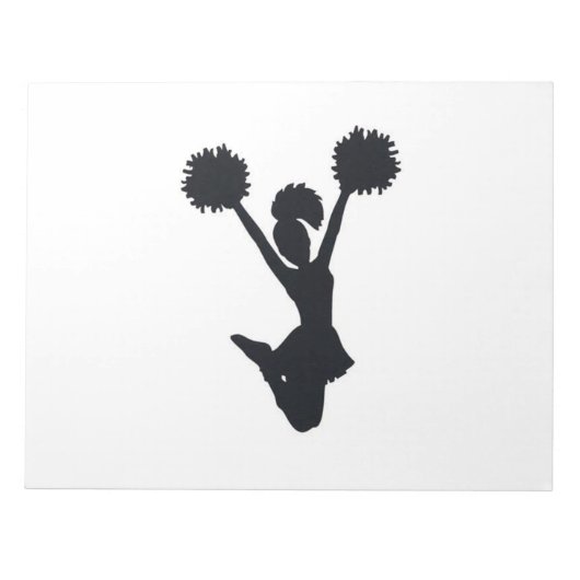 Cheerleader Silhouette Notitieblok (Voorkant)