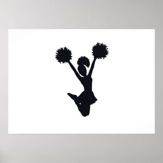 Cheerleader Silhouette Poster (Voorkant)