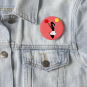 Cheerleader Silhouette Ronde Button 5,7 Cm (In situ)