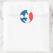 Cheerleader Silhouette Ronde Sticker (Tas)