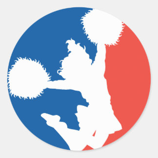 Cheerleader Silhouette Ronde Sticker