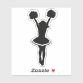 Cheerleader Silhouette Sticker (Vel)