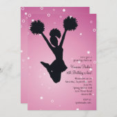 Cheerleader Silhouette - uitnodiging (Voorkant / Achterkant)
